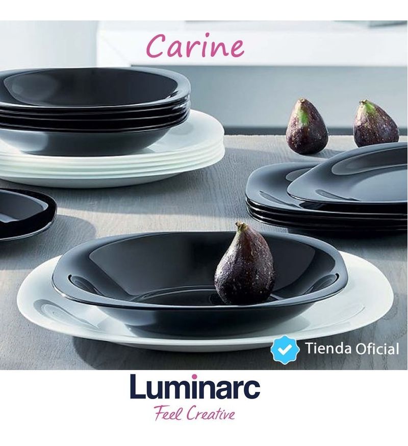 Platos discount luminarc negro