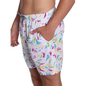 Short de Baño Flash Puente Hombre Moda Blanco