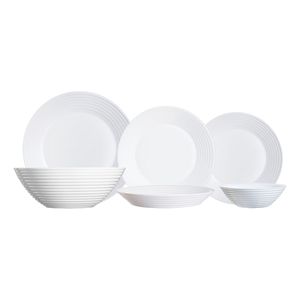 Set Platos X17 Luminarc Harena Vidrio Templado Playo Hondo