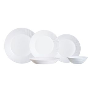 Juego Platos X16 Luminarc Harena Vidrio Templado Playo Hondo
