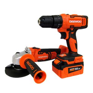 Kit Amoladora + Taladro Litio Daewoo DAAG2000Li + DACD2000Li