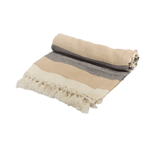 Manta Franjas Beige