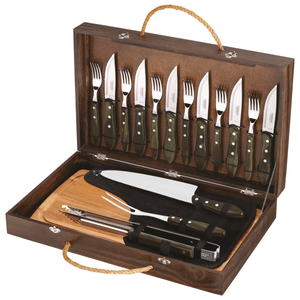 Set de cubiertos Tramontina Polywood 17 pz Asado con estuche