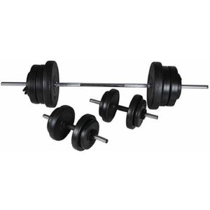 Kit Barra 50 Kg con 2 Mancuernas y Discos Ranbak