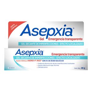 Asepxia Gel Emergencia Transparente X 28grs