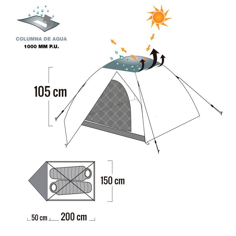 Carpa Playa 2mts Standard Iglú – Spinit