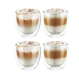Set x 4 Vaso Taza Double Pared Vidrio 200 Cc ASTON