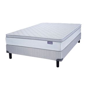 Colchón y Sommier de Resortes 2 Plazas Inducol Davos 140 x 190 cm