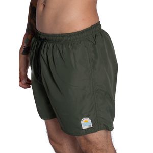 Short de Baño Hang Loose Voley Hombre Moda Verde Oliva