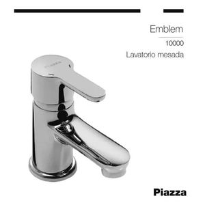 Griferia Lavatorio Mesada Piazza Emblem 10000 Monocomando
