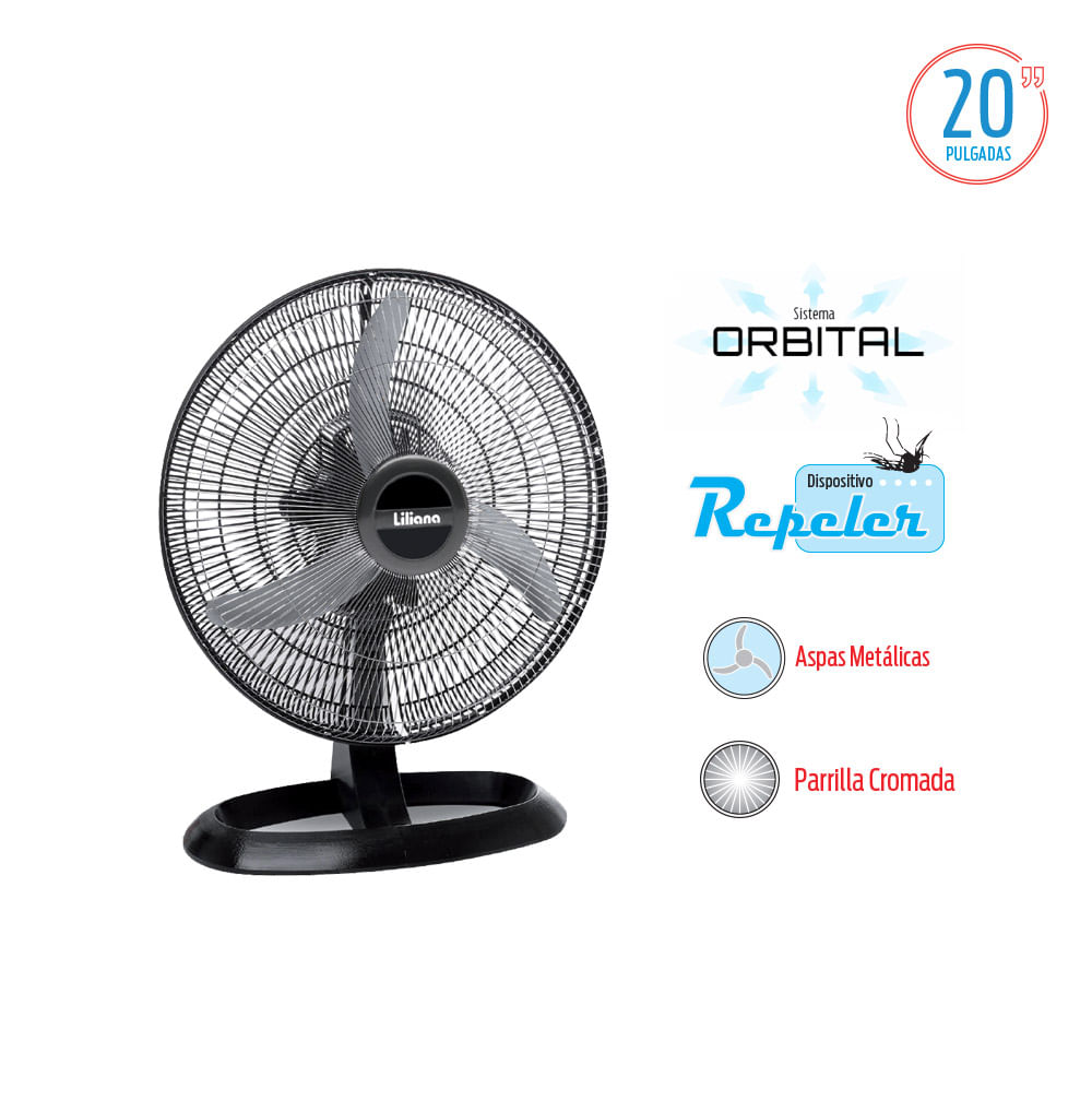 Ventilador De Mesa Liliana Votr20 Con 3 Palas De Metal Lh - Provincia ...