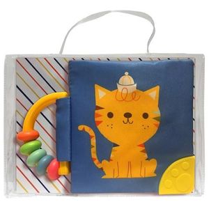GATO- MI LIBRO SUAVE CON SONAJERO Y MORDILLO (TELA) - YOYO