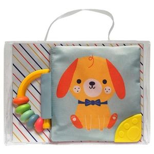 PERRO- MI LIBRO SUAVE CON SONAJERO Y MORDILLO (TELA) - YOYO