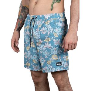 Short de Baño Quicksilver Sunday Stroll Volley Hombre Moda Celeste