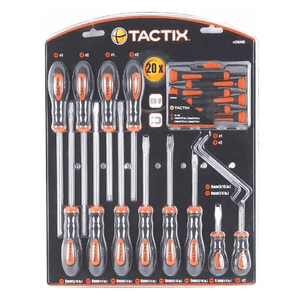 Juego de destornilladores x 20 pzs Tactix - TX205440