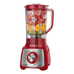 Licuadora Mondial Turbo L-1200 Inox Roja 1200w Con Filtro