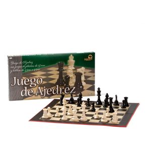 Juego De Ajedrez Piezas Plasticas 97 Mm Tablero 49 X 49 Cm Bisonte
