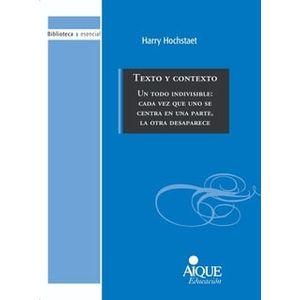TEXTO Y CONTEXTO - HOCHSTAET, HARRY.