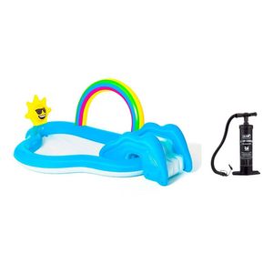 Combo Bestway Playcenter 257x145x91 + Inflador 62030