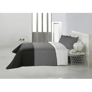 Quilt Tricolor Twin Gris