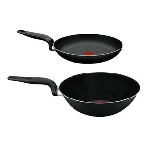 Set Sartén Tefal 24 Cm + Wok 28 Cm Pratika Antiadherente