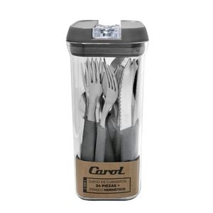 Cubiertos Carol 32224ARG 24P Gris