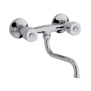 Griferia cocina de pared doble comando pico bajo FV Arizona Plus