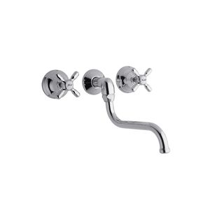 Griferia cocina de pared doble comando pico bajo FV Newport Plus