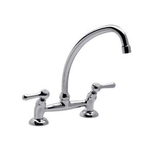 Griferia cocina de mesada doble comando exterior FV Margot Lever