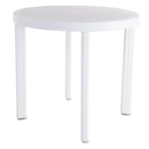 Mesa Redonda Pvc Garden Life Blanco