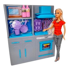 Muñeca Poppi Doll Kiara Cocinera Con Accesorios 29cm
