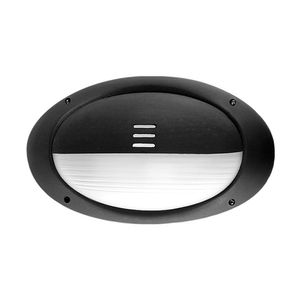 Aplique exterior de pared Tortuga ovalada con visera Faroluz