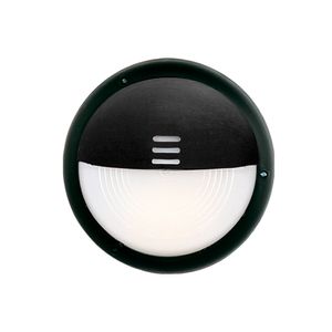 Aplique exterior de pared Tortuga redonda con visera Faroluz