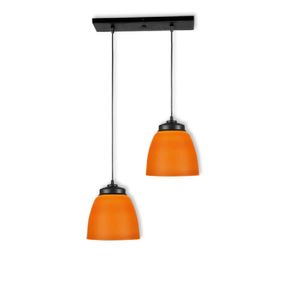 Lampara colgante de techo moderna Faroluz 0344 naranja