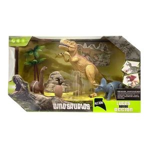 Set De Dinosaurios Chico Con T-rex Luz Y Sonido 7096