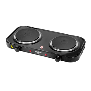 Anafe Electrico 2 Hornallas Negro Brogas - AN-02-PNE