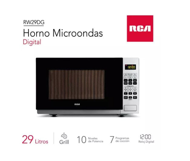 Microondas digital RCA RW29DG-F 29 litros 900w