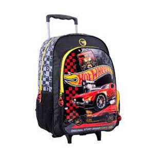 MOCHILA CARRO HOT WHEELS 18' NEGRO WABRO 75115