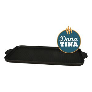 Grill Plancha Doble 29 X 50cm Doña Tina Teflon Cod 4004