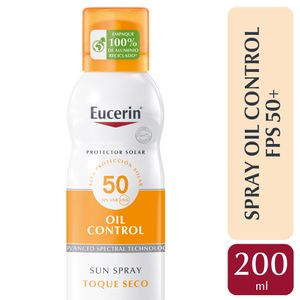 Protector Solar Eucerin Sensitive Protect Sin Tono Fps 50 Toque Seco En Spray 1 Unidad De 200 Ml 200 G