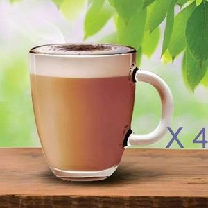 4 TAZAS JARROS DE VIDRIO AMANECER