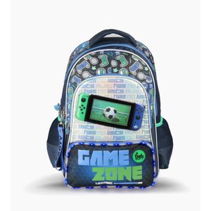Mochila Escolar Espalda Footy 18   Con Luz Led