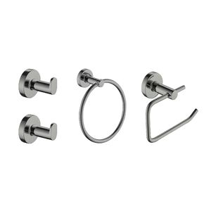 Accesorios Baño Kit Juego Piazza Sensus 4 Piezas Acero Inox