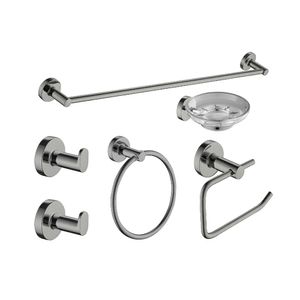 Accesorios Baño Kit Juego Piazza Sensus 6 Piezas Acero Inox