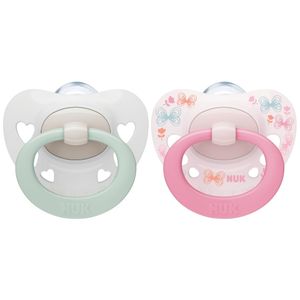 Chupete Nuk Signature 0-6 meses rosa x2