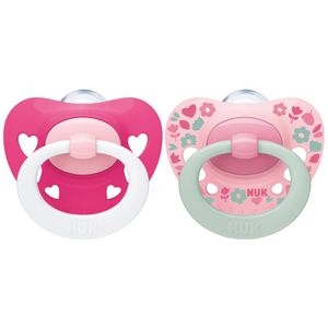 Chupete Nuk Signature 6-18 meses fucsia x2