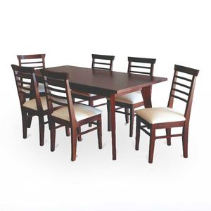 JUEGO DE COMEDOR MOBILIA EMILIA 1.80M CEDRO