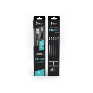 Cable Foxbox Round Micro Type-C 1mts Celeste