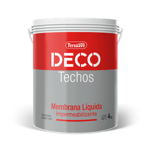 Membrana Liquida Impermeabilizante Deco Techos Tersuave 4 Lts