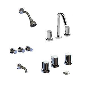 Grifería baño lavatorio + ducha + bidet Piazza Domani